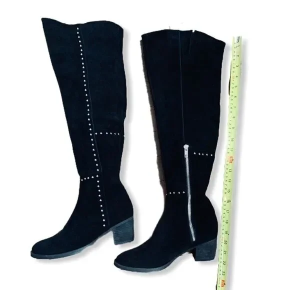 Design Lab Suede Studded Boots - Picture 10 of 10